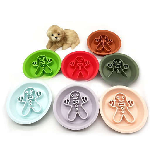 Pet Cat Dog Slow-eat Bowl Licking Two-in-one Anti-choke Non-slip Silica Gel Sucker Honeycomb Slow Food