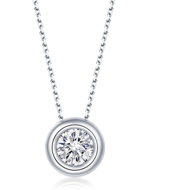 Okrągły kształt ciasta S925 Sterling Silver inkrustowany zestaw biżuterii Moissanite