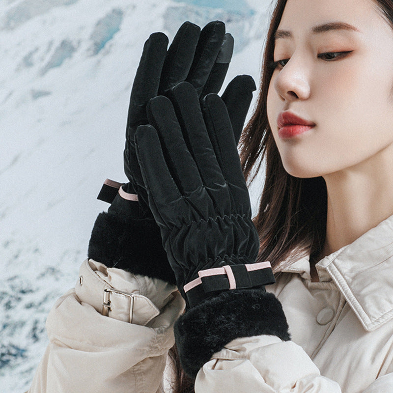 Verdickte, mit Fleece gefütterte Winter-Touchscreen-Handschuhe