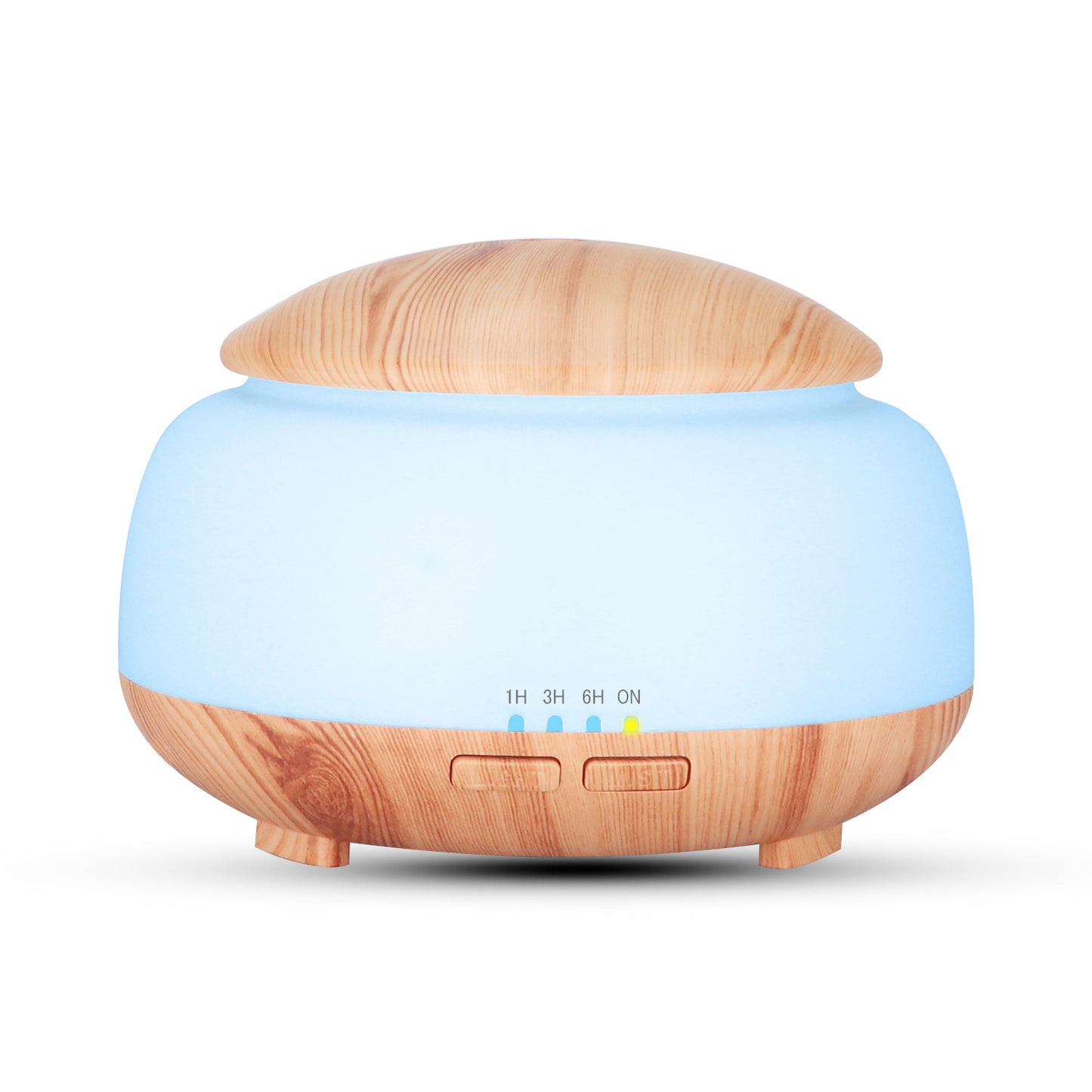 Neu Holzmaserung Aroma Diffusor 300ml Ultraschall Zerstäuber Haushalt Schlafzimmer Bunte Nachtlicht