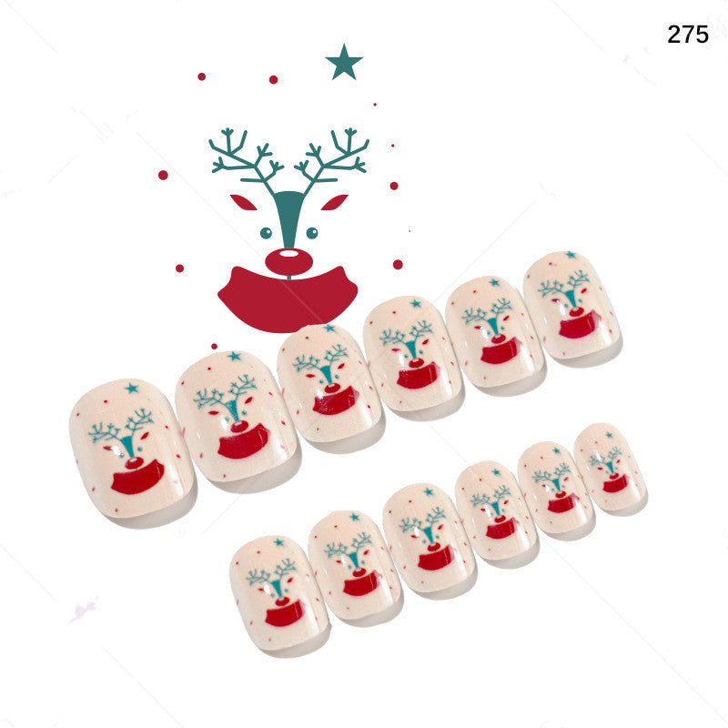 Christmas Cute Children Nails 24 Pieces Wearable