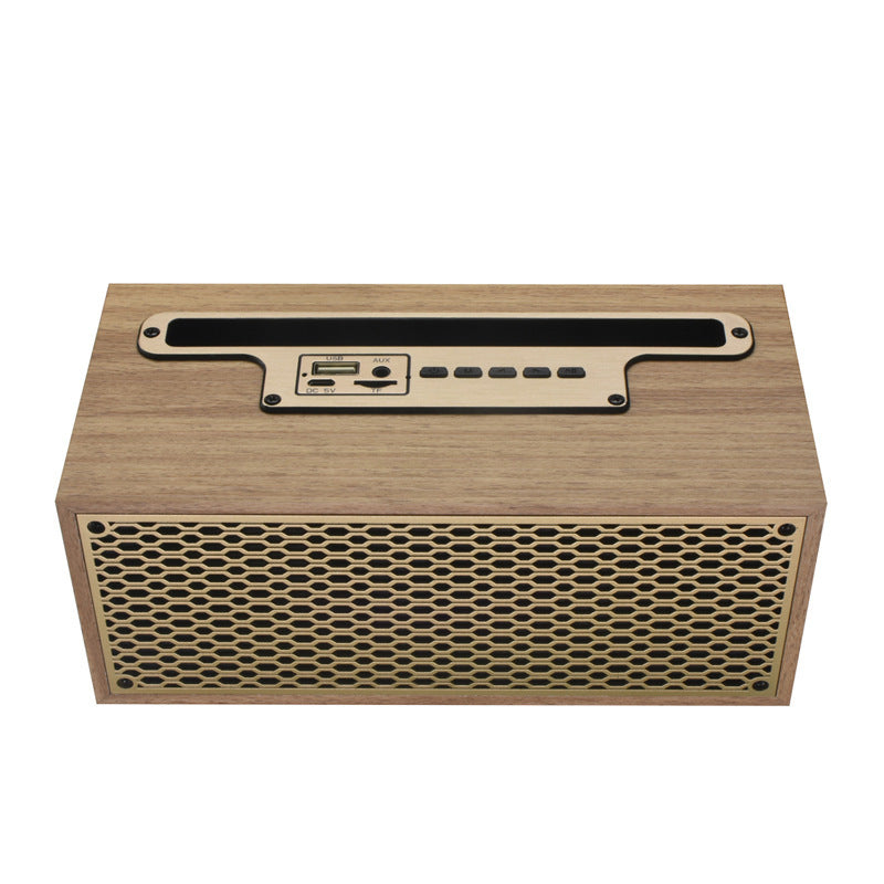 Wireless Home Retro Wood Grain Bluetooth Speaker