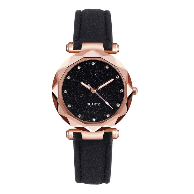 Damen mode Koreanische Strass Rose Gold Quarzuhr Weibliche Gürtel Uhr frauen Uhren Mode Uhr Uhr Frauen Uhren # A