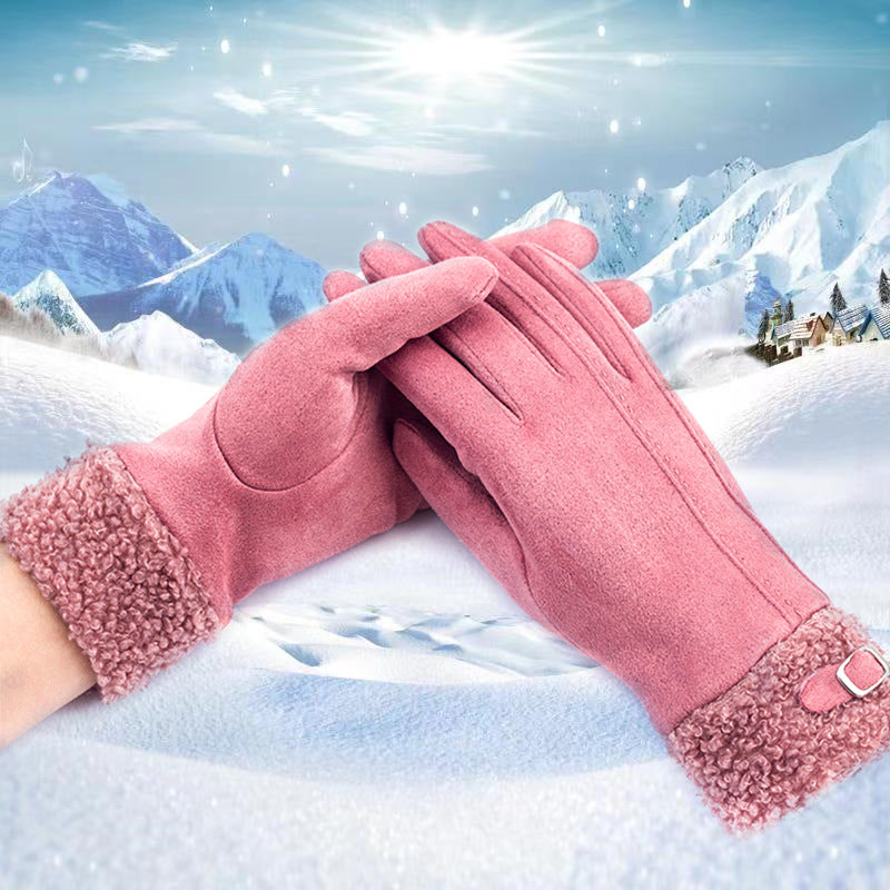 Warme Handschuhe frauen Winter Touchscreen Reiten Plus Samt Verdickung