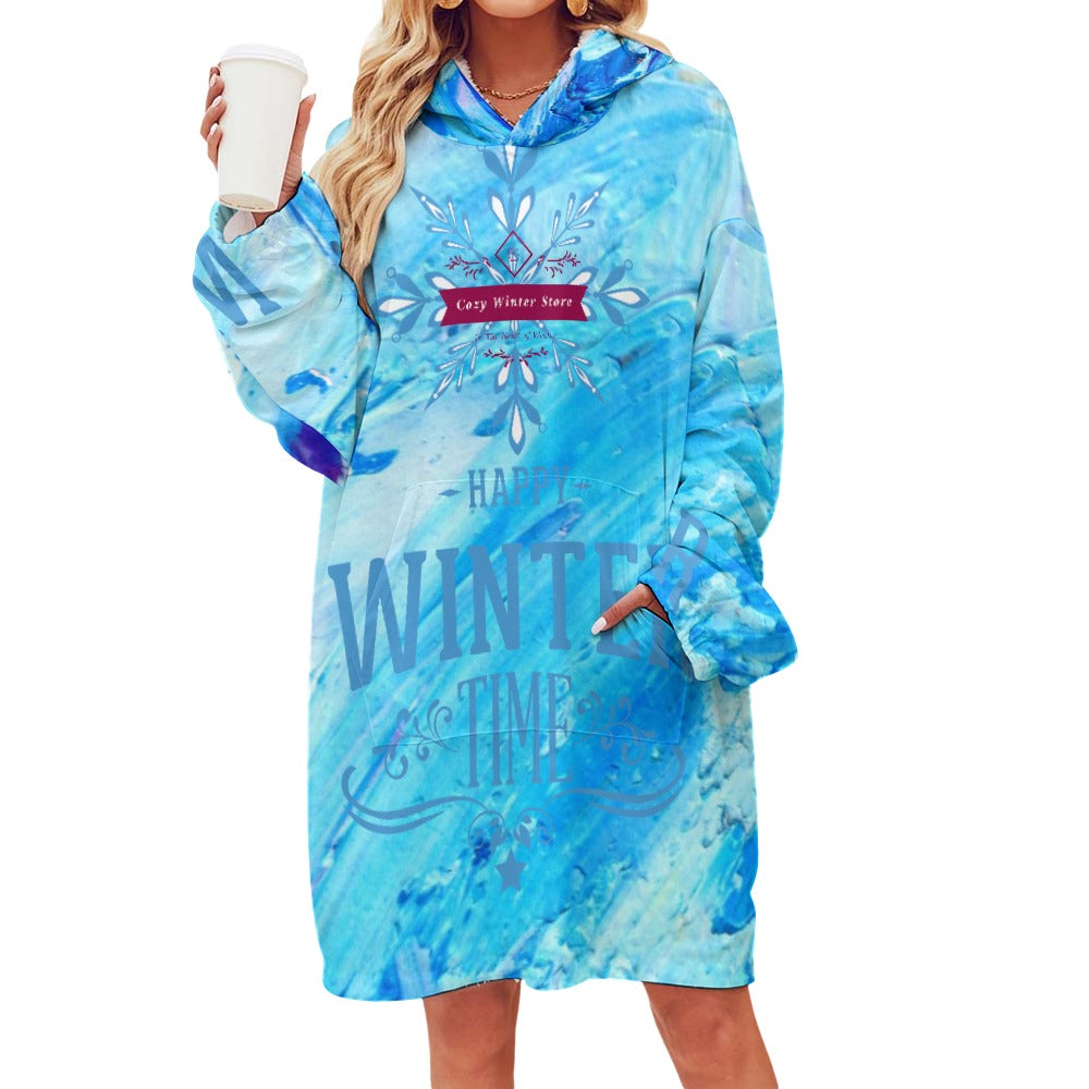 CWS Cozy Vibe Women's Adult Hooded Blanket Shirt By  Cozy Winter Store