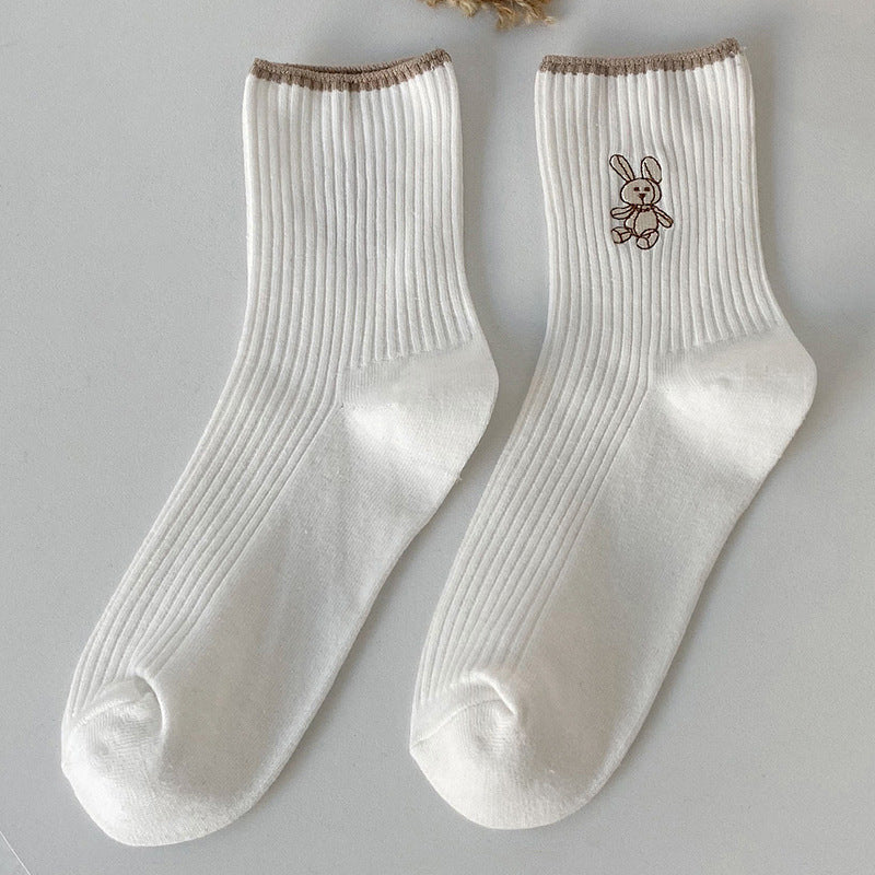 Herbst und Winter Neue japanische Baumwollsocken mittlerer Größe