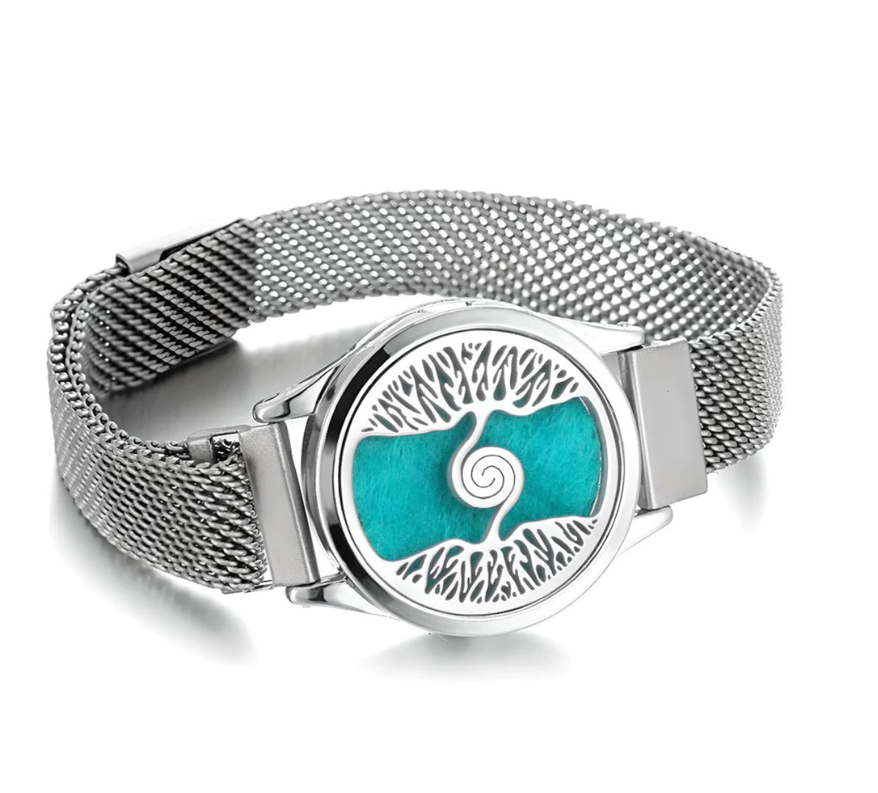 Essence Elysium: Stainless Steel Aromatherapy Bracelet Perfume Diffuser.