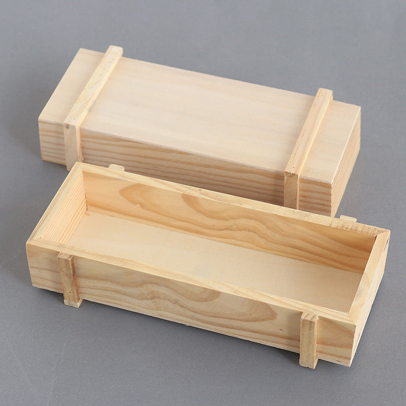 Rectangular Wooden Desktop Storage Box