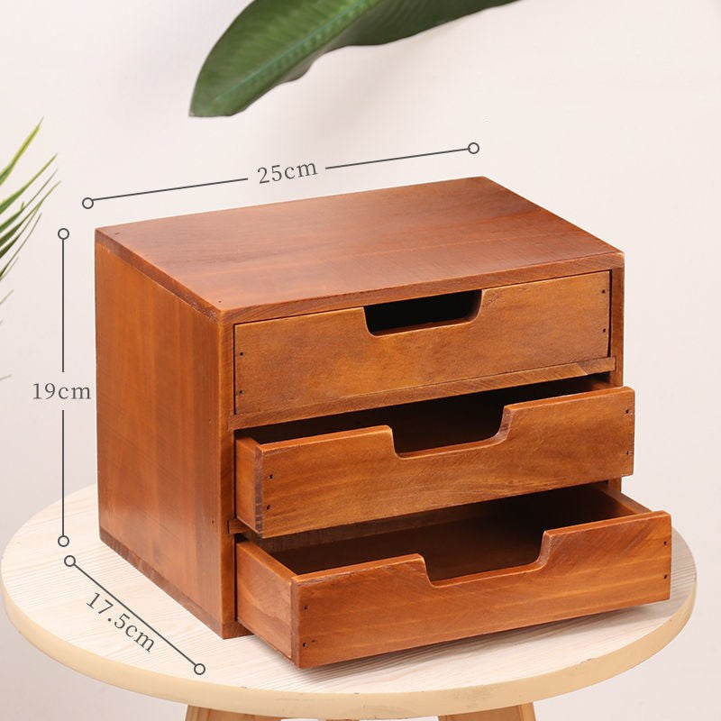 Vintage Wooden Multifunctional Drawer Storage Box