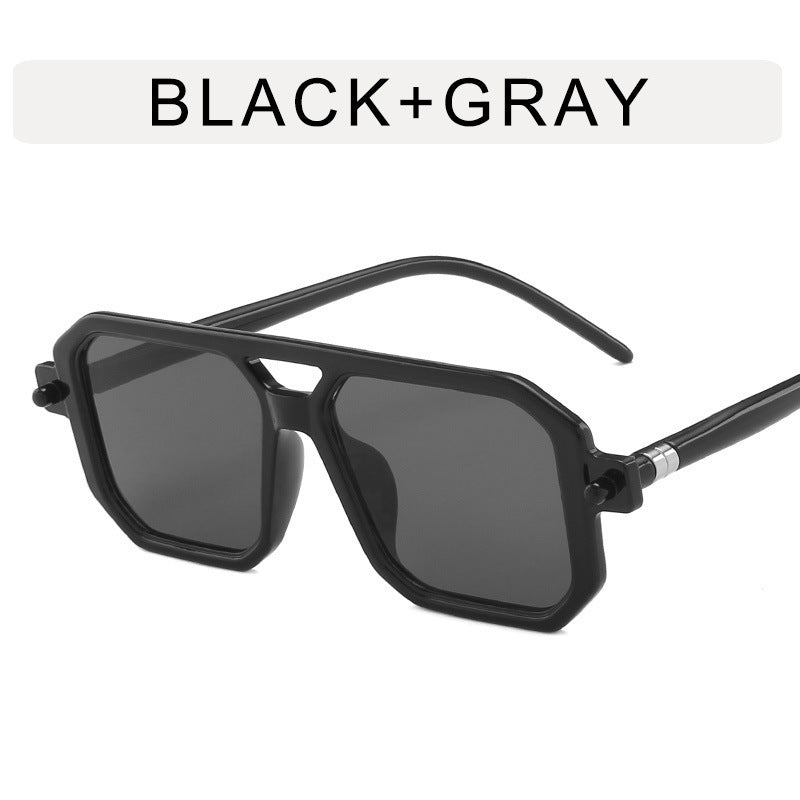 Fashionable Double-beam Polygonal Sunglasses For Men And Women