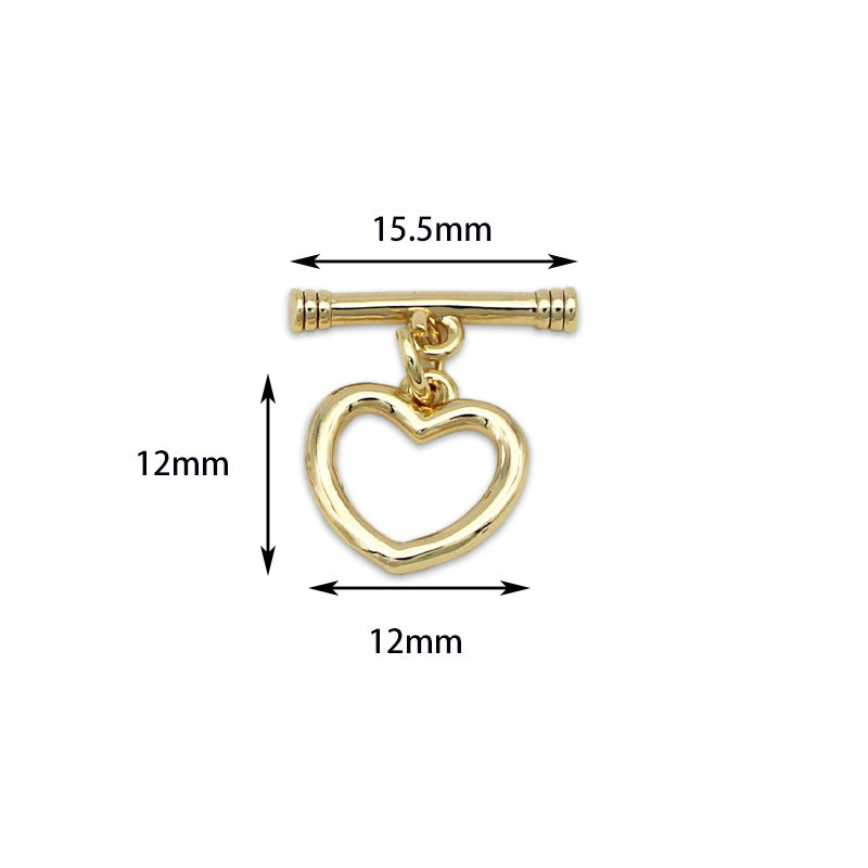 Zubehör Halskette Clip Armband Knopf Kupfer Beschichtung 18K Echtgold OT Schnalle Farbbeständige Gold Ending Verbindungsschnalle