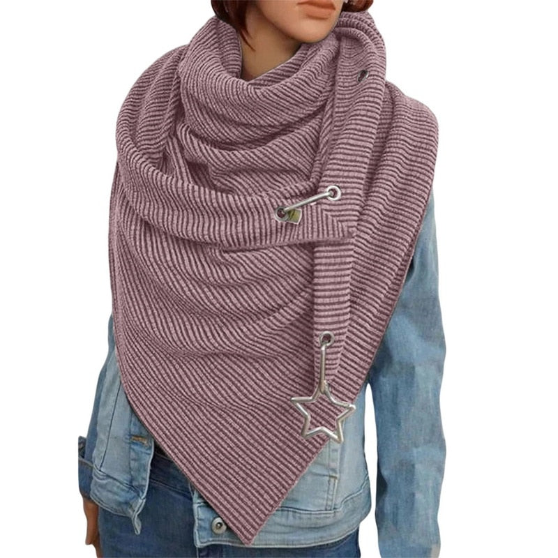 Ladies Thickened Simple Warm Shawl Fashion