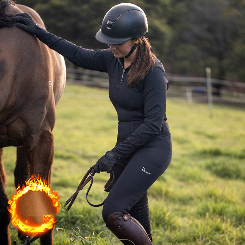 Women's High Elastic Silicone Equestrian Pants: Breathable and Shaping