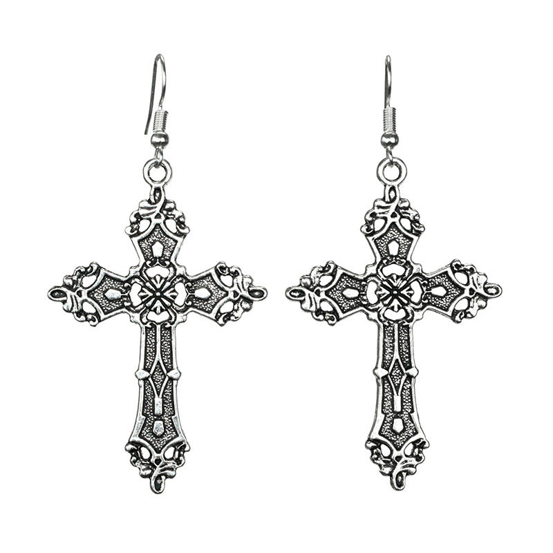 Baroque Cross Ear Hook High Profile Retro Bohemian Cold Wind