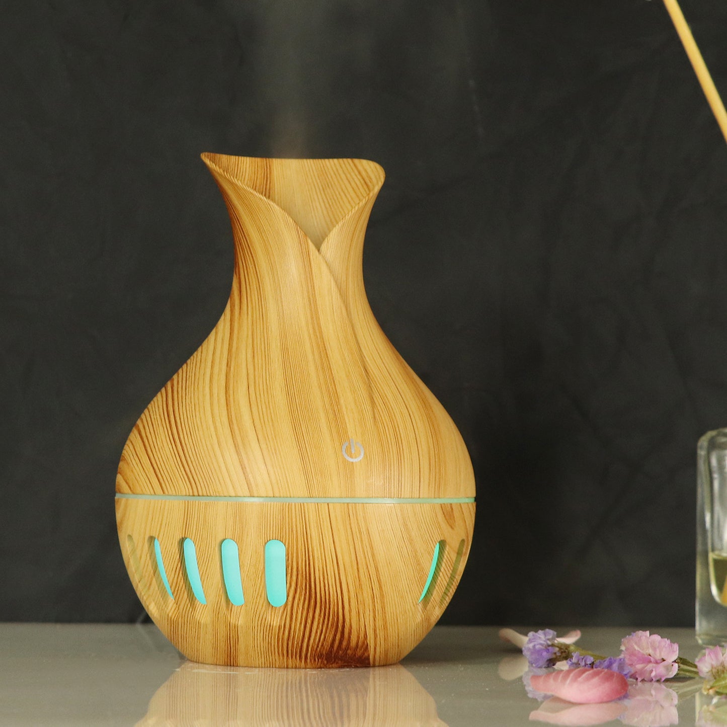 New 130ML Aroma Diffuser Creative Unprinted Petal Ultrasonic Aroma Diffuser Humidifier USB Diffuser