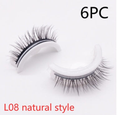 Reusable 3D Mink Lashes Natural False Eyelashes Self Adhesive Fake Glue Free Makeup Eyelash Extension Silk