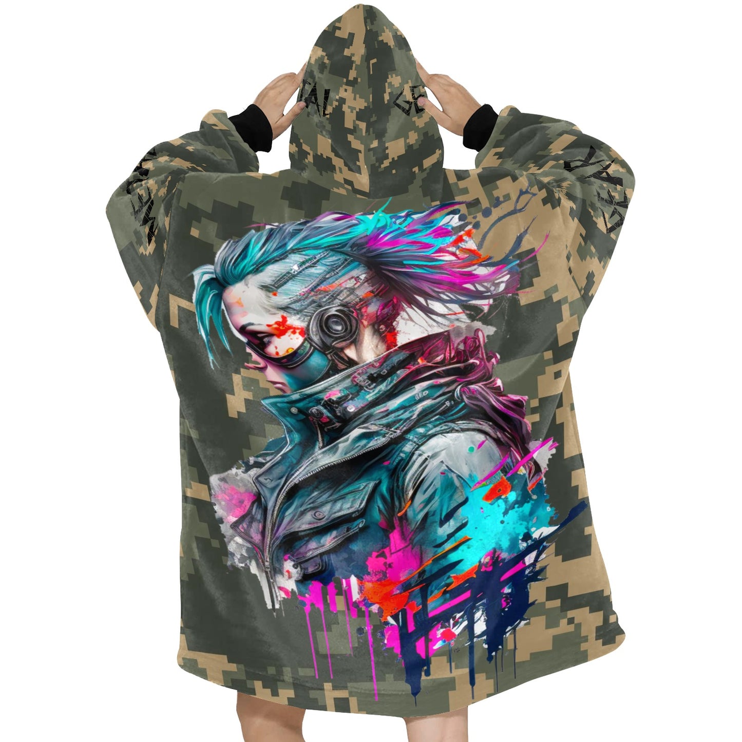 Cws Cozy Vibe "Snake Is Solid As Metal" Blanket Hoodie for Gamers By Cozy Winter Store