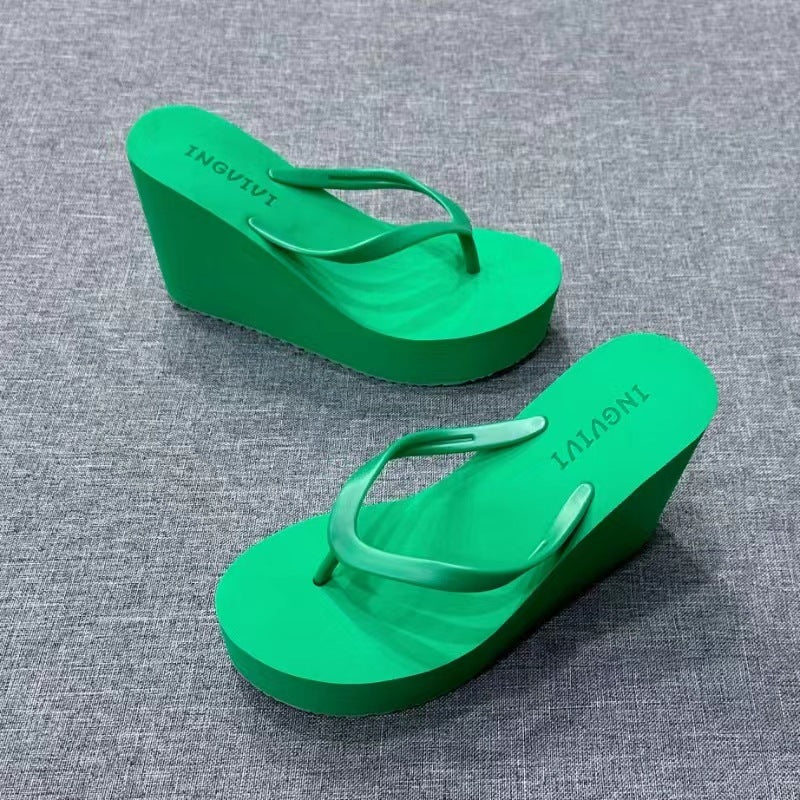 Women's High Heel Slippers Summer Platform