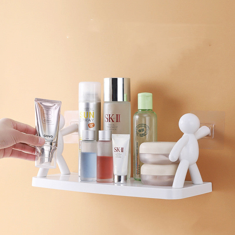 Kitchen Mounted Shelves Helpful Wash Basin Storage Holder Little Man Doll Design Wall Mounted Shelves