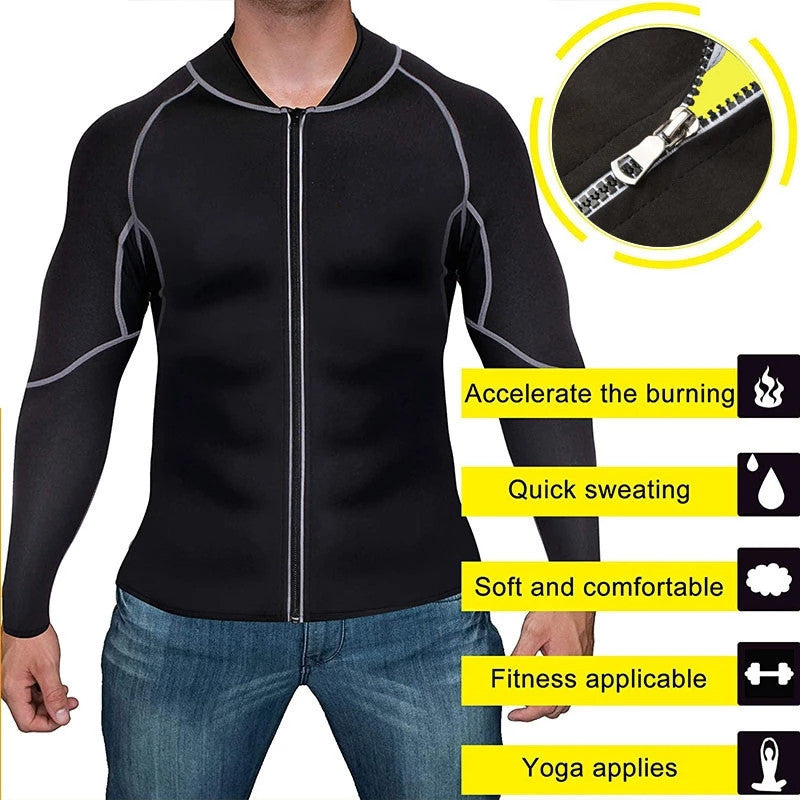 Men's Running Sports Yoga Sauna Fitness Suit