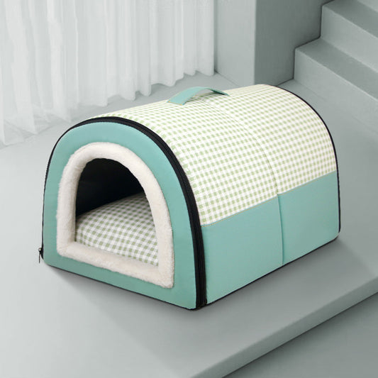 Winter Thicken Thermal Four Seasons Universal Semi-enclosed Pet Bed