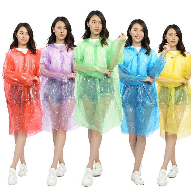 Adult Disposable Raincoat, Scenic Outdoor Portable