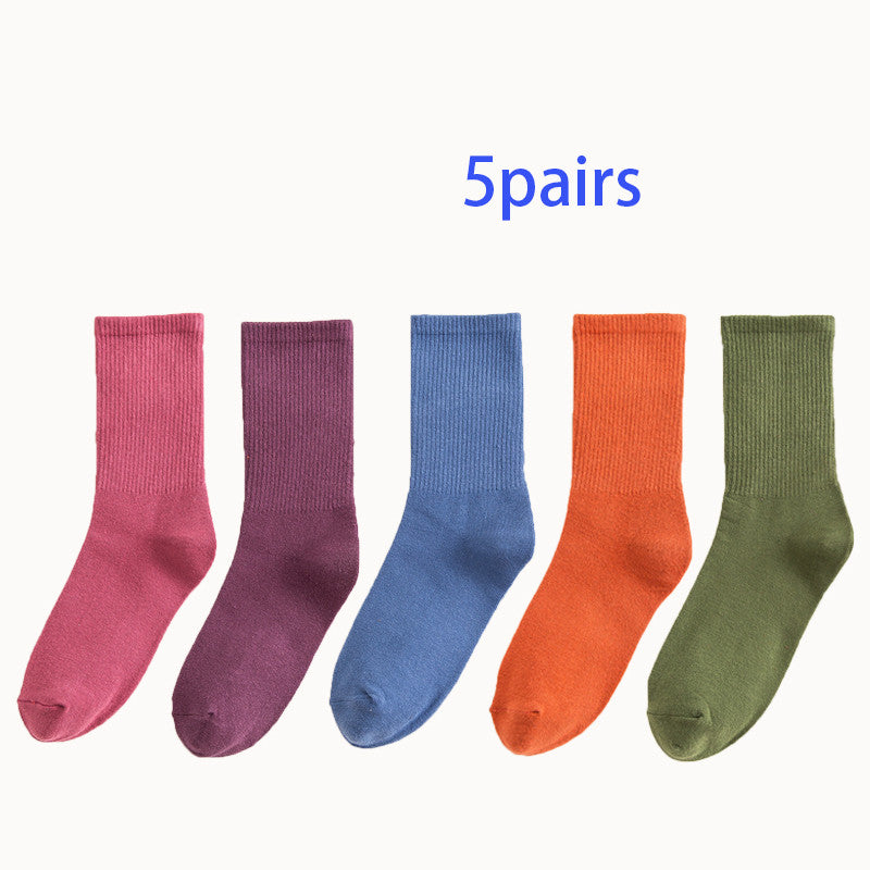 Winter Solid Color Pile Socks