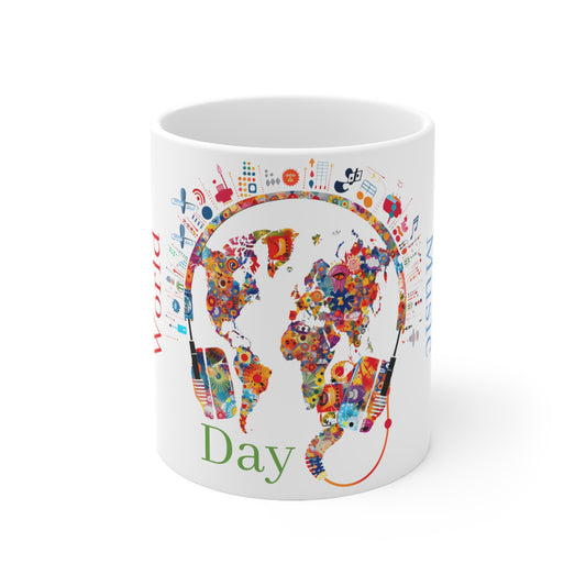 CWS Celebrations World Music Day White Ceramic Mug, 11oz