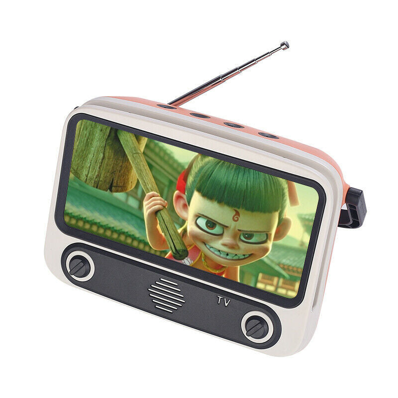 Upgrade Wireless Retro TV Card Bluetooth Speaker Phone Holder Gift