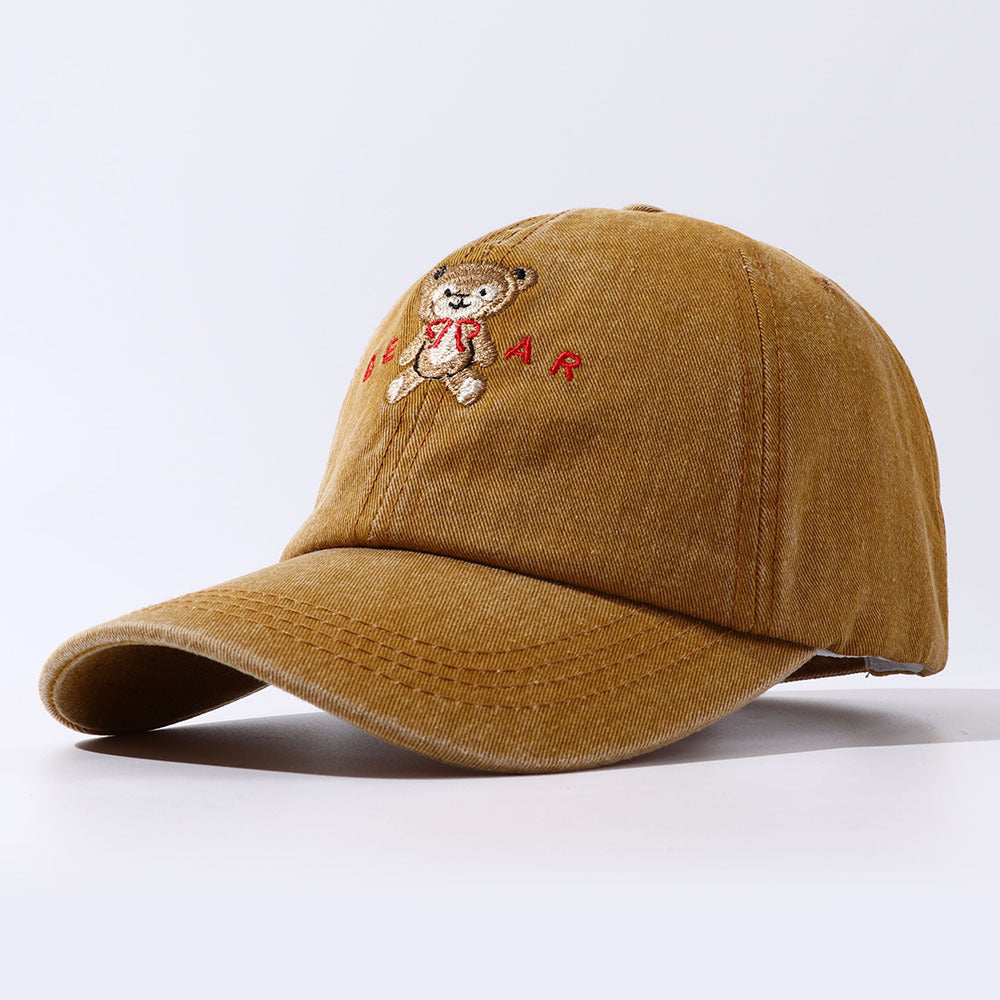 Women Cartoon Teddy Bear Embroidery Dad Hats