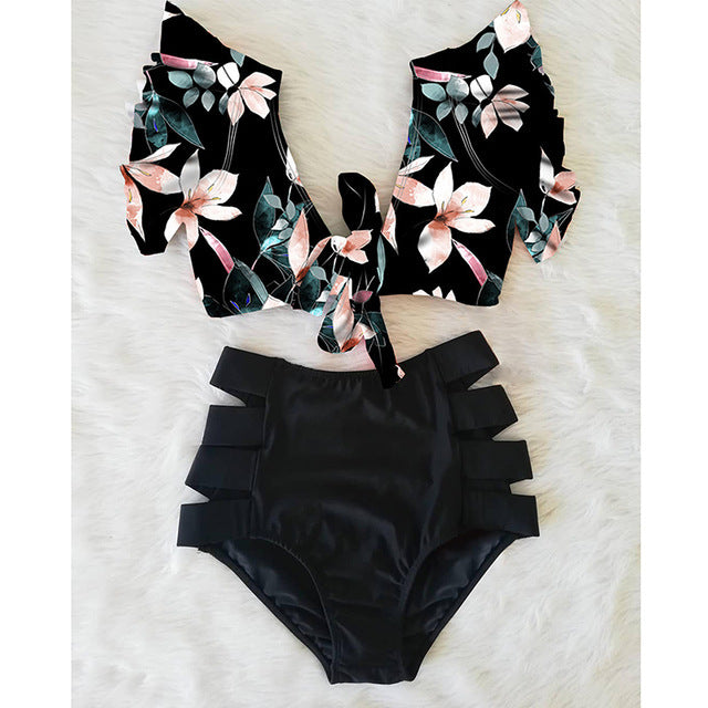 High waist bikini sexy 2-piece set