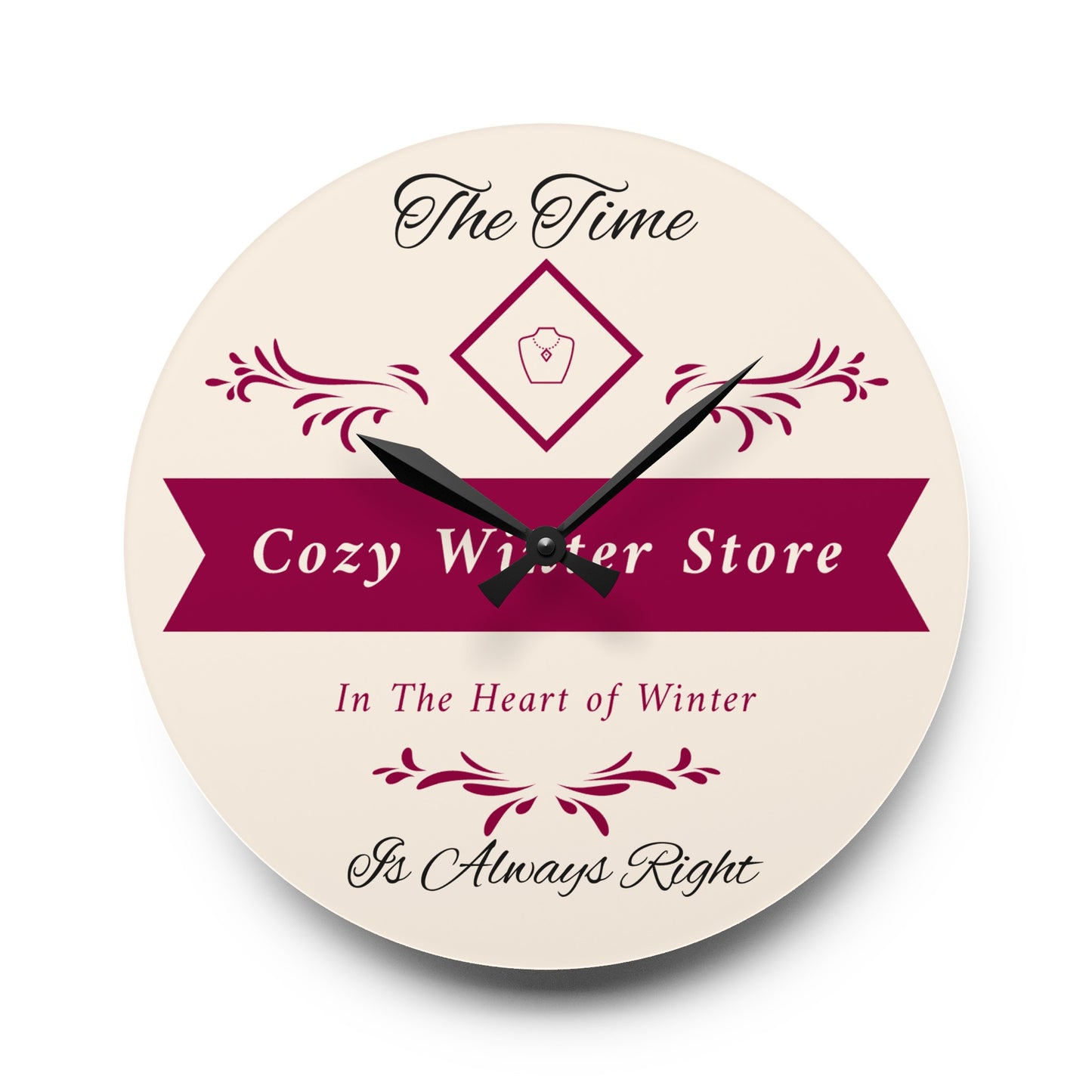 Zeitlose Wanduhr aus Acryl von CWS von Cozy Winter Store (Versand nur innerhalb der USA)