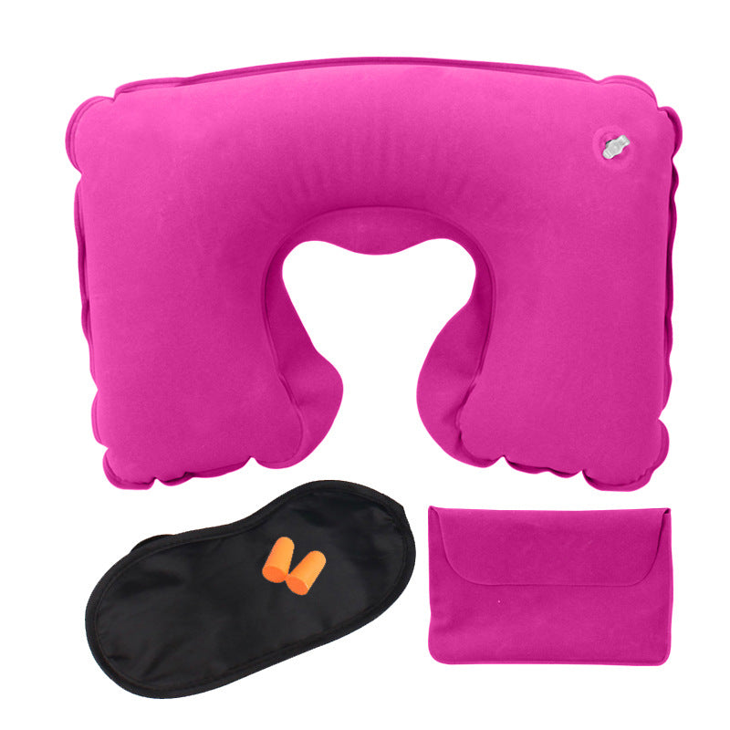 Portable aircraft neck protector and neck pillow