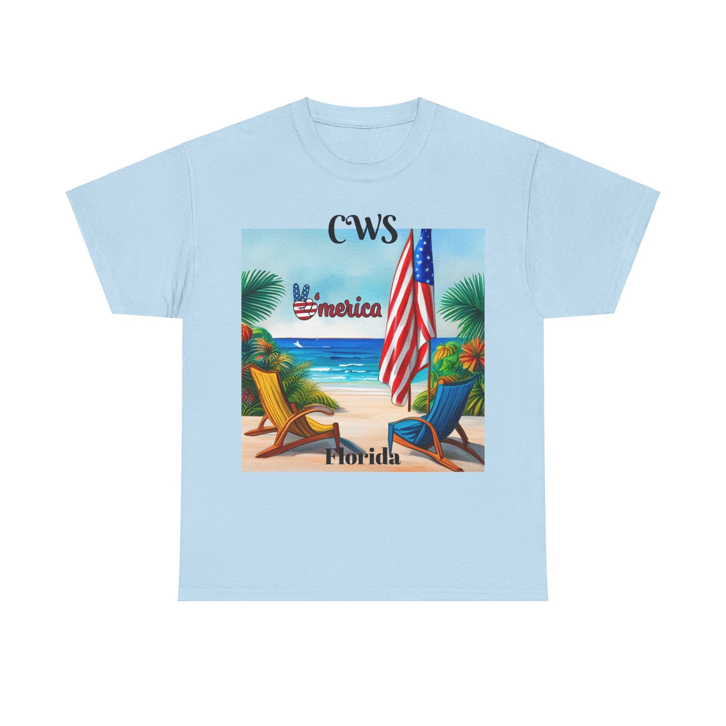 CWS Florida Unisex Heavy Cotton Tee By Cozy Winter Store