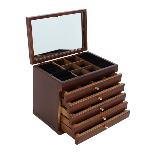 Wooden antique large-capacity storage box