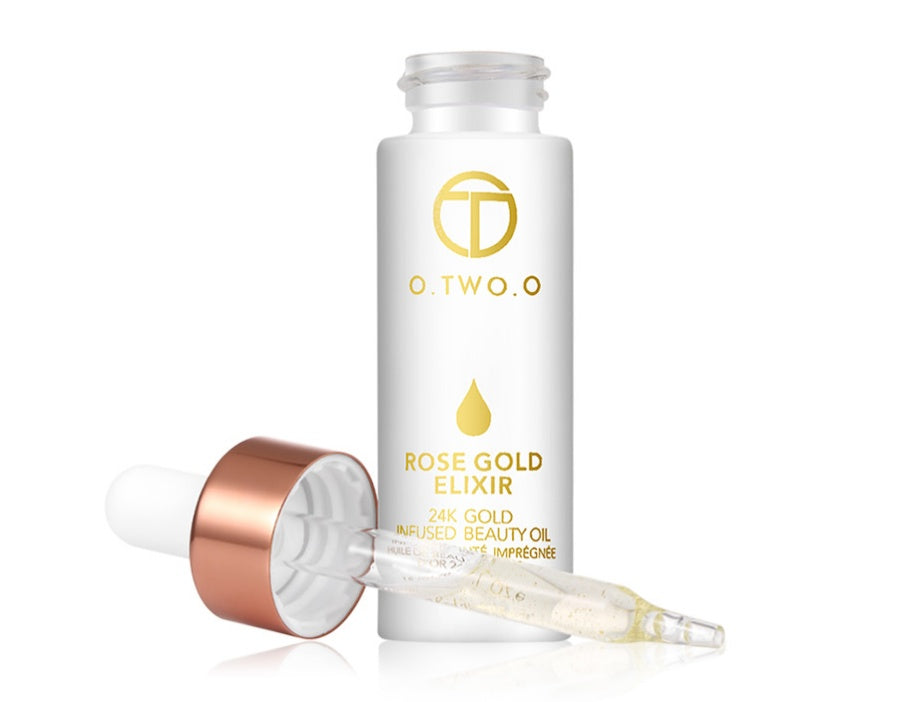 24 Karat Roségold-Elixier, Haut-Make-up-Öl für das Gesicht, ätherisches Öl vor der Grundierung, feuchtigkeitsspendendes Gesichtsöl, Anti-Aging