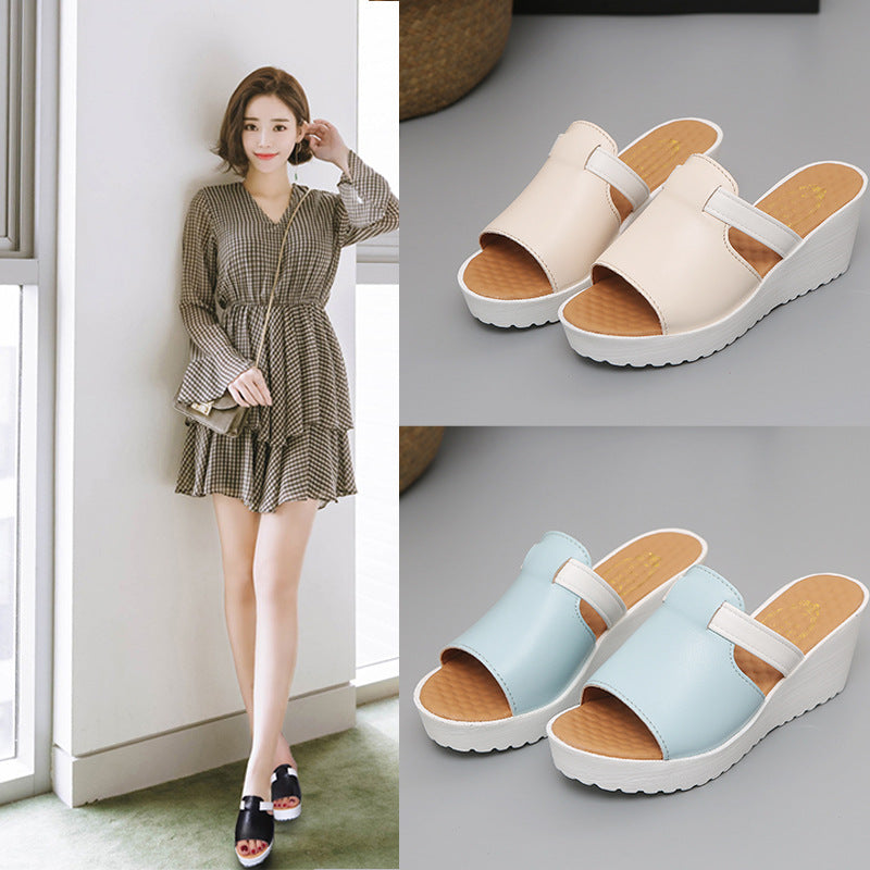 HeelEase: Stylish wedge heels combined with the comfort of slippers.