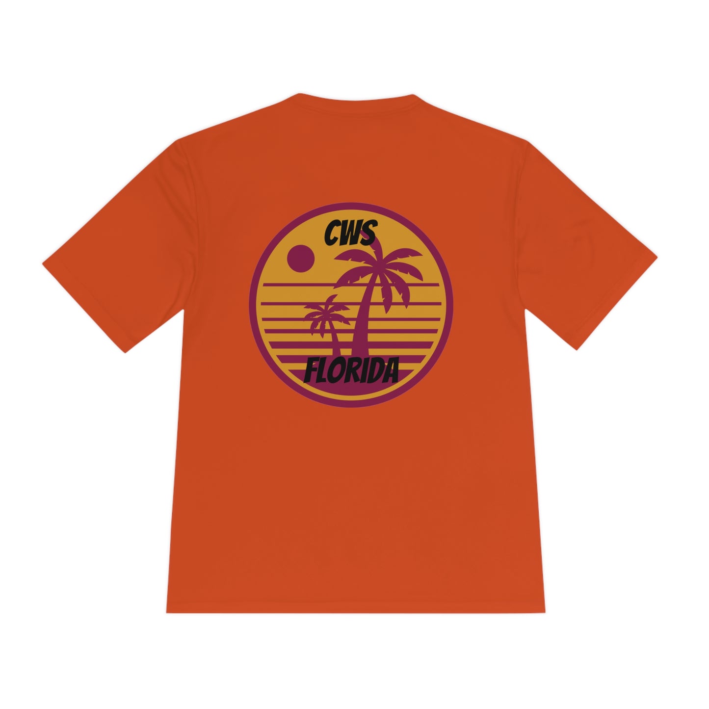 CWS Florida Sunset Unisex Moisture Wicking Tee By Cozy Winter Store (ships within USA only)