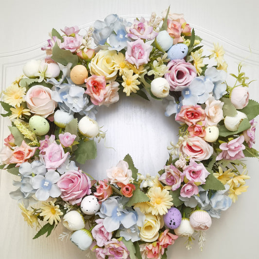 Easter Rose Hydrangea Wreath Home Decor