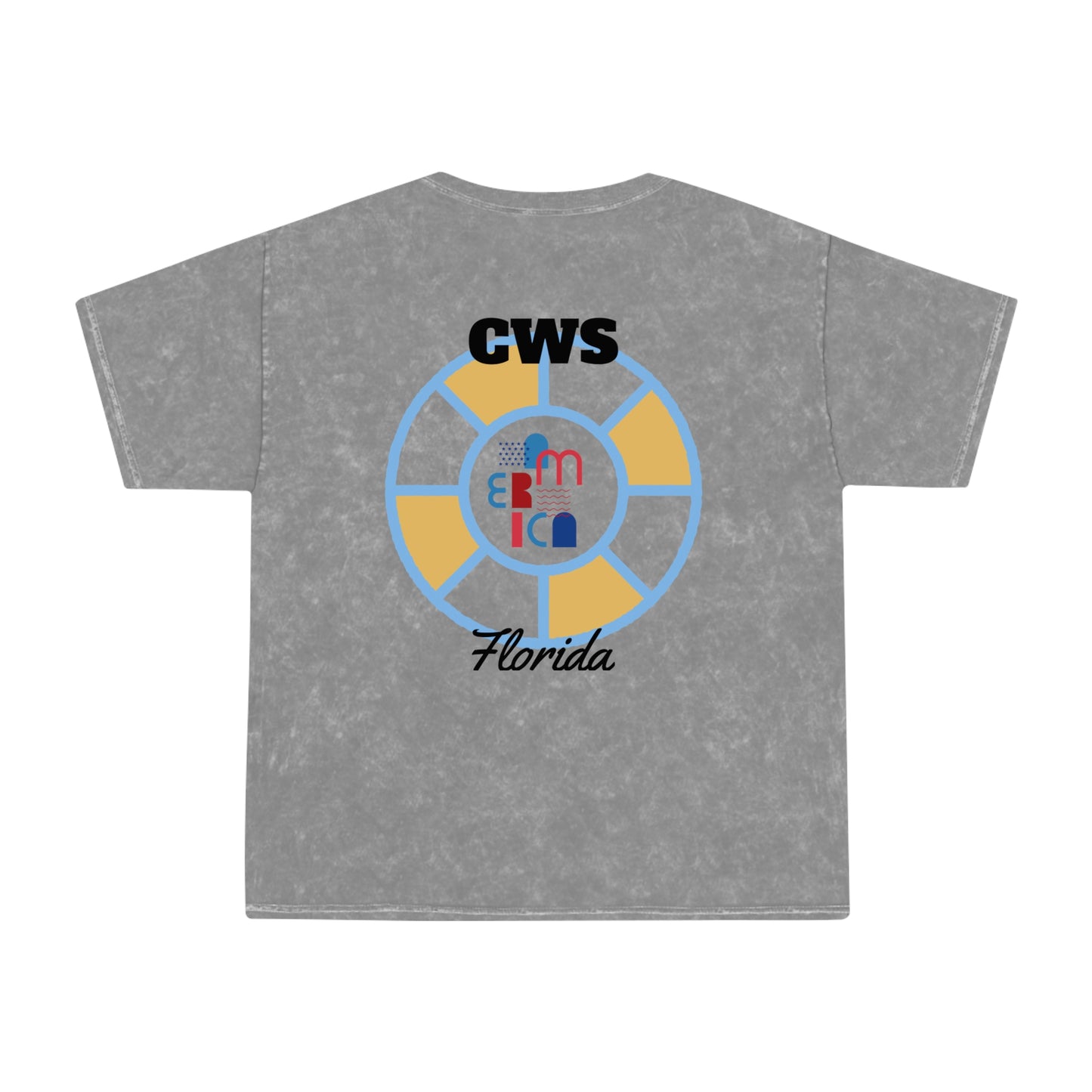 CWS Florida Gray Shark Unisex Mineral Wash T-Shirt By Cozy Winter Store ( ships within USA only)