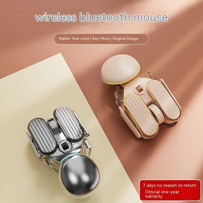 Science Fiction Wireless Bluetooth Dual-mode Mouse Mute Girl Cute Rechargeable Game Office Notebook