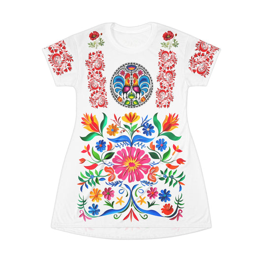 CWS Folklore Slavica T-Shirt Dress By Cozy Winter Store