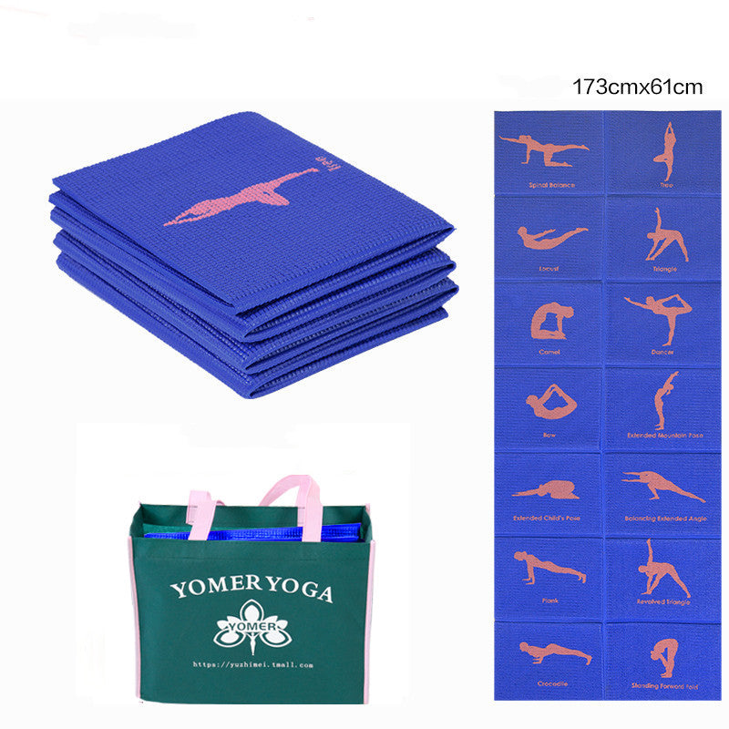 Foldable and portable yoga mat