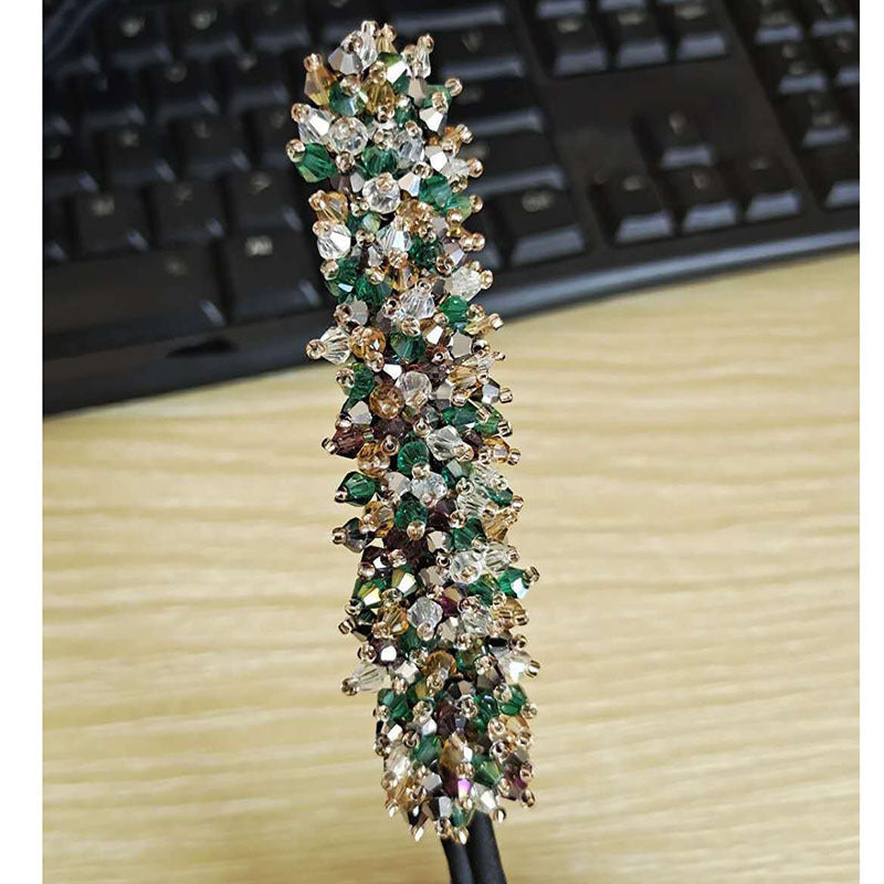 Korean flower bud head crystal hairpin headgear