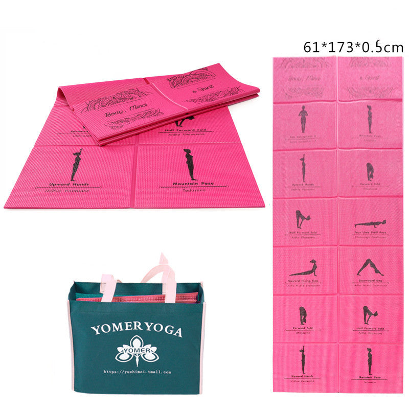 Foldable and portable yoga mat