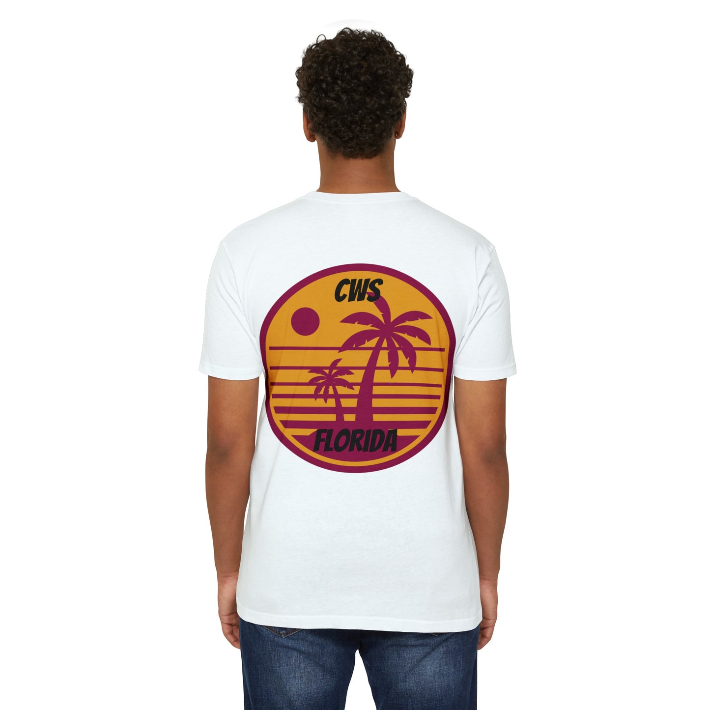 CWS Florida USA Flag Unisex CVC Jersey T-shirt By Cozy Winter Store (ships within USA only)