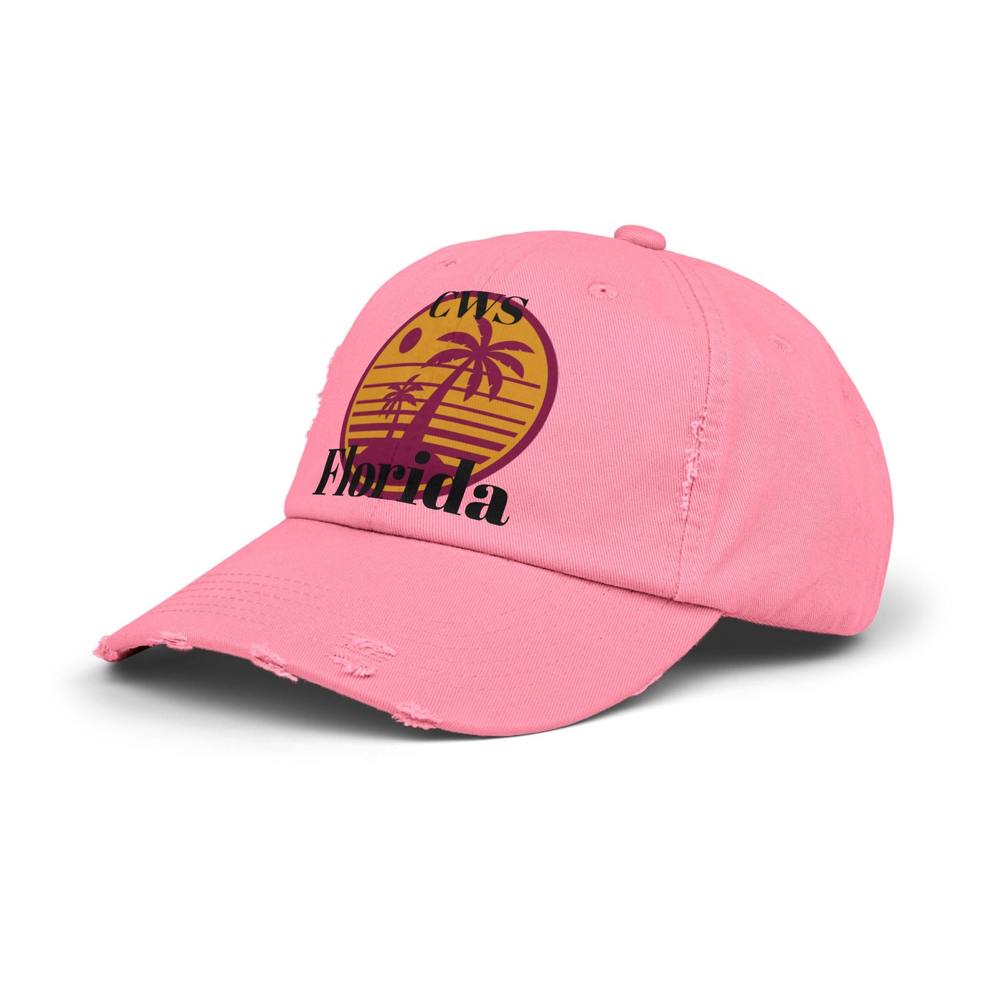 CWS Florida Unisex Distressed Cap By Cozy Winter Store (ships within USA only)