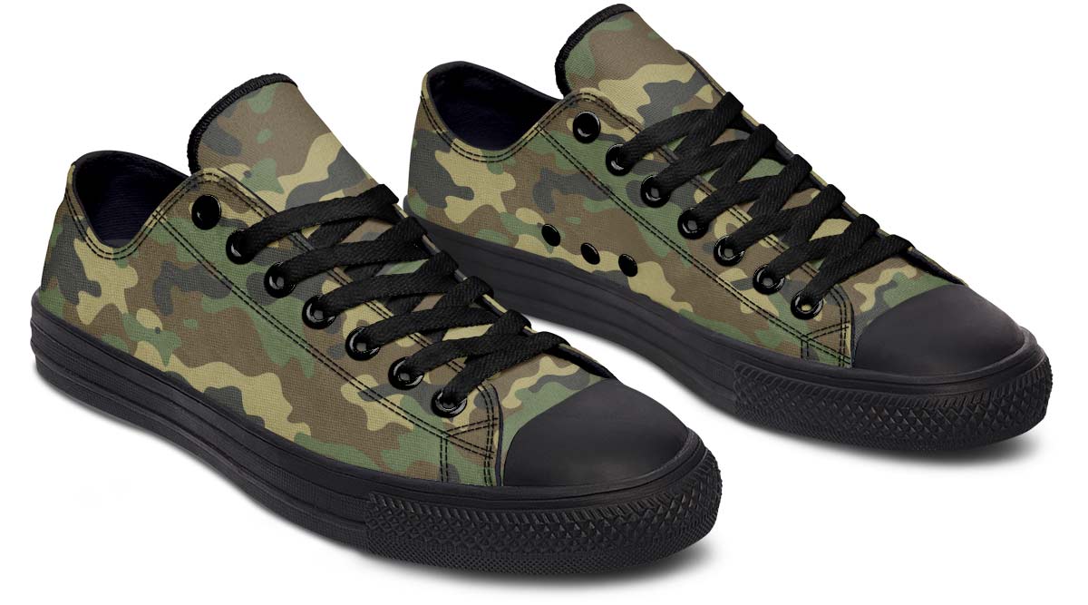 UrbanKicks Camo Punk Fashion Print Couple Low-Top Canvas Shoes