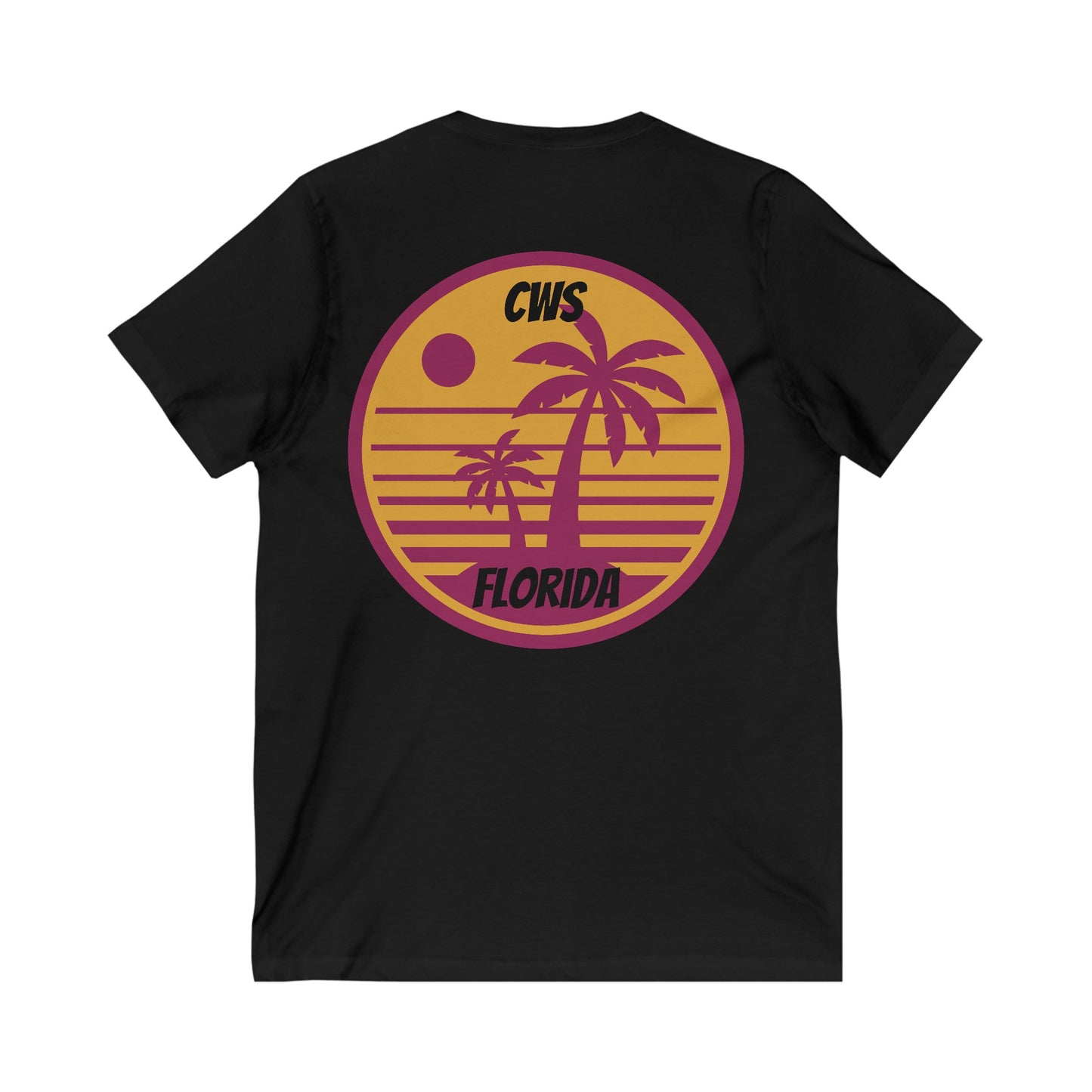 CWS Florida Palm Trees Unisex Jersey Short Sleeve V-Neck Tee By Cozy Winter Store (ships within USA only)