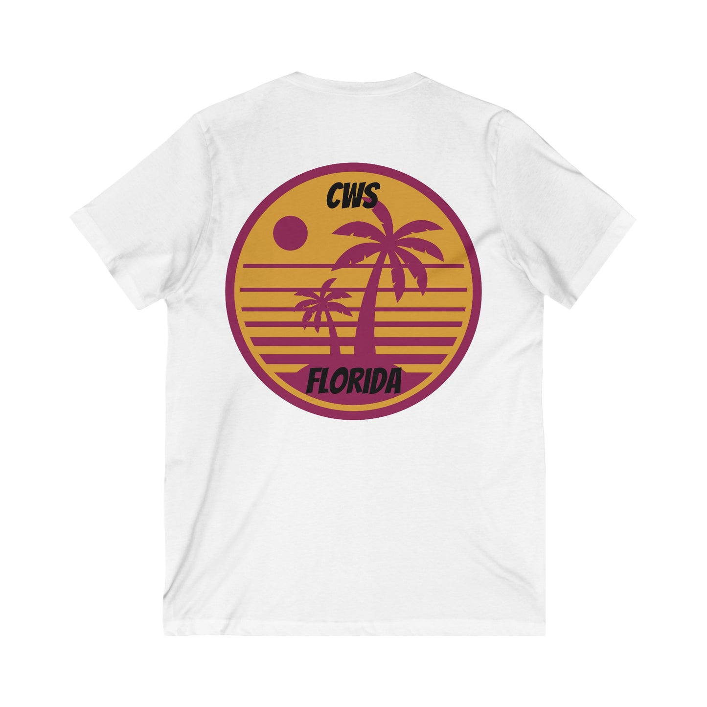 CWS Florida Palm Trees Unisex Jersey Short Sleeve V-Neck Tee By Cozy Winter Store (ships within USA only)